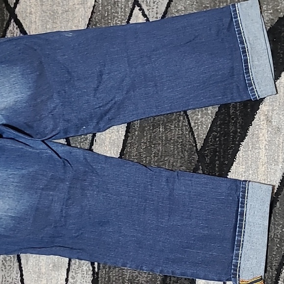 ROCK REVIVAL BORIS EASY-FIT CROP METALLIC EMBROIDERED RHINESTONES DENIM … - Picture 14 of 16